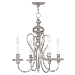 Livex Lighting Caldwell Chandelier in Polished Nickel 5164-35 - All