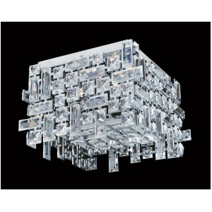 Allegri Vermeer 4 Light Square Flush Mount Chrome 11193-010-Fr001 - All