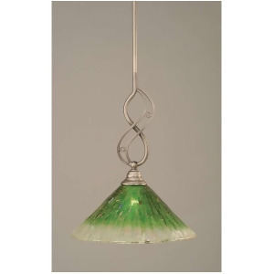 Toltec Lighting Jazz Mini Pendant 12' Kiwi Green Crystal Glass 232-Bn-447 - All