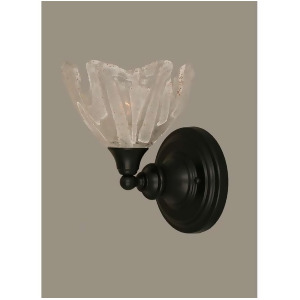 Toltec Lighting Wall Sconce Matte Black 7' Italian Ice Glass 40-Mb-759 - All