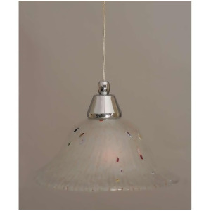 Toltec Lighting Cord Mini Pendant Chrome 10' Frosted Crystal Glass 22-Ch-731 - All