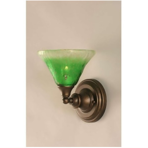 Toltec Lighting Wall Sconce Bronze 7' Kiwi Green Crystal Glass 40-Brz-753 - All