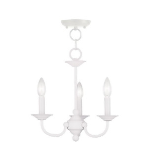 Livex Lighting Home Basics Mini Chandelier in White 4153-03 - All