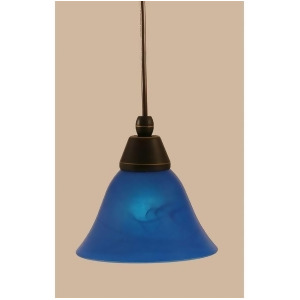 Toltec Lighting Cord Mini Pendant 7' Blue Italian Glass 22-Dg-4155 - All