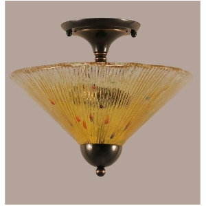 Toltec Lighting Semi-Flush 2 Bulbs Gold Champagne Crystal Glass 120-Bc-774 - All