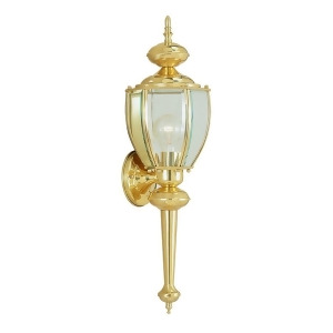 Livex Lighting Outdoor Basics Outdoor Wall Lantern in Polished Brass 2112-02 - All