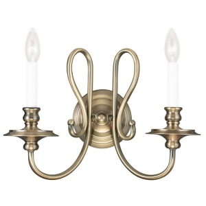 Livex Lighting Caldwell Wall Sconce in Antique Brass 5162-01 - All