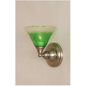 Toltec Lighting Wall Sconce 7' Kiwi Green Crystal Glass 40-Bn-753 - All