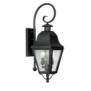Livex Lighting Amwell Outdoor Wall Lantern in Black 2551-04 - All