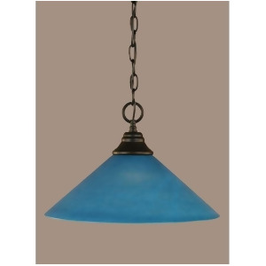 Toltec Lighting Chain Hung Pendant 16' Blue Italian Glass' 10-Mb-415 - All