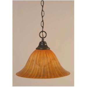 Toltec Lighting Chain Hung Pendant Dark Granite 14' Tiger Glass 10-Dg-58319 - All