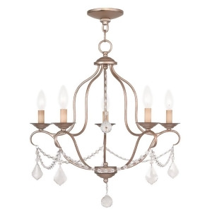 Livex Lighting Chesterfield Chandelier in Antique Silver Leaf 6435-73 - All