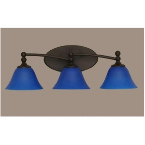 Toltec Lighting Capri 3 Light Bath Bar 7' Blue Italian Glass 593-Dg-4155 - All