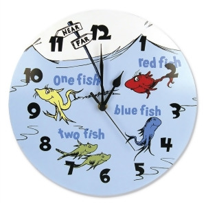 Trend Lab Wall Clock Dr. Seuss One Fish Two Fish 30198 - All