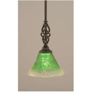 Toltec Lighting Elegante Mini Pendant 7' Kiwi Green Crystal Glass 80-Dg-753 - All