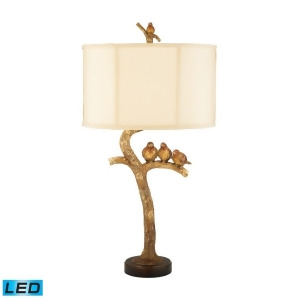 Dimond Three Bird Light Led Table Lamp in Gold Leaf / Black 93-052-Led - All