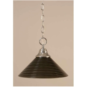 Toltec Lighting Chain Hung Pendant 12' Charcoal Spiral Glass 10-Ch-442 - All