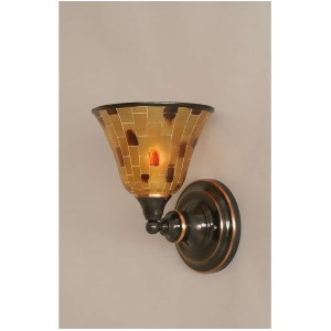 Toltec Lighting Wall Sconce Black Copper 7' Penshell Resin Shade 40-Bc-705 - All