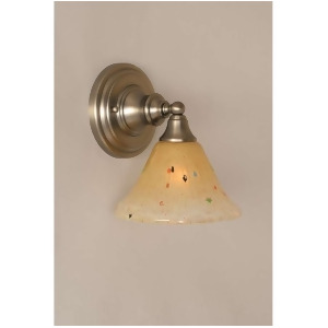 Toltec Lighting Wall Sconce Brushed Nickel 7' Amber Crystal Glass 40-Bn-750 - All