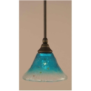 Toltec Lighting Stem Mini Pendant 7' Teal Crystal Glass 23-Dg-458 - All