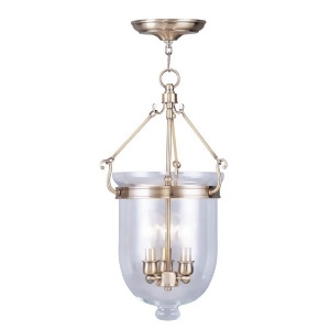 Livex Lighting Jefferson Chain Hang in Antique Brass 5063-01 - All