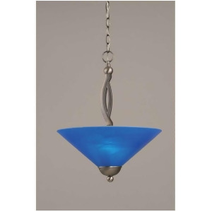 Toltec Lighting Bow Pendant 2 Bulbs 16' Blue Italian Glass 274-Bn-415 - All