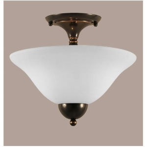 Toltec Lighting Semi-Flush 2 Bulbs 12' White Linen Glass 120-Bc-614 - All