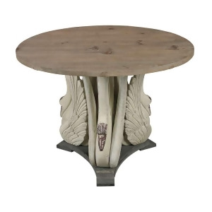 Sterling Industries Baywood-Swan Accent Table with Wooden Top 138-086 - All