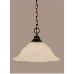 Toltec Lighting 'Chain Hung Pendant 16' White Marble Glass' 10-Mb-53615 - All