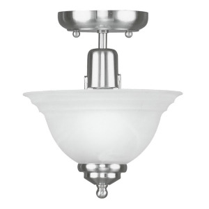 Livex Lighting North Port Ceiling Mount in Brushed Nickel 4250-91 - All