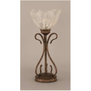 Toltec Lighting Swan Table Lamp Bronze 7' Italian Ice Glass 31-Brz-759 - All
