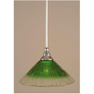 Toltec Lighting Stem Mini Pendant 10' Kiwi Green Crystal Glass 23-Ch-437 - All