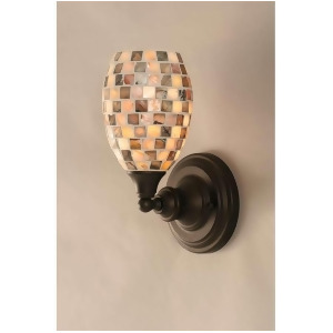 Toltec Lighting Wall Sconce Dark Granite Finish 5' Seashell Glass 40-Dg-408 - All