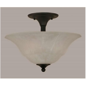 Toltec Lighting Semi-Flush 2 Bulbs 16' White Marble Glass 121-Mb-53615 - All