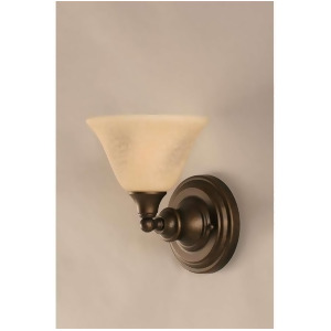Toltec Lighting Wall Sconce Bronze Finish 7' Italian Marble Glass 40-Brz-508 - All
