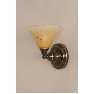 Toltec Lighting Wall Sconce Black Copper 7' Amber Crystal Glass 40-Bc-750 - All