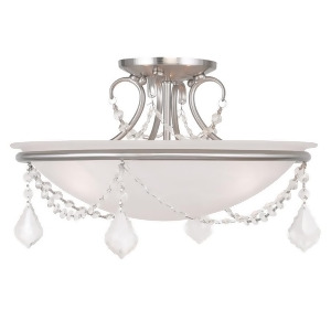 Livex Lighting Chesterfield/Pennington Ceiling Mount in Brushed Nickel 6524-91 - All
