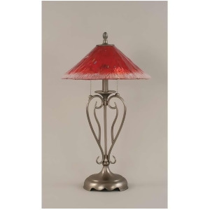Toltec Lighting Olde Iron Table Lamp 16' Raspberry Crystal Glass 42-Bn-716 - All
