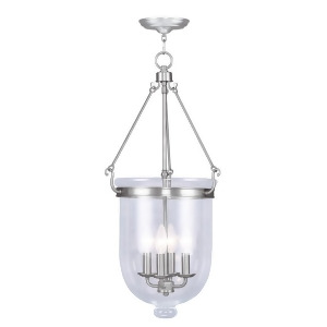 Livex Lighting Jefferson Chain Hang in Brushed Nickel 5065-91 - All