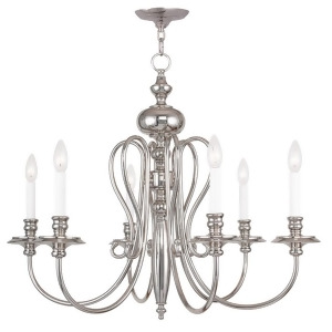 Livex Lighting Caldwell Chandelier in Polished Nickel 5166-35 - All