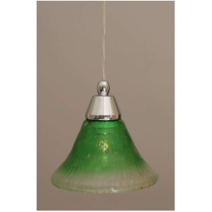 Toltec Lighting Cord Mini Pendant 7' Kiwi Green Crystal Glass 22-Ch-753 - All