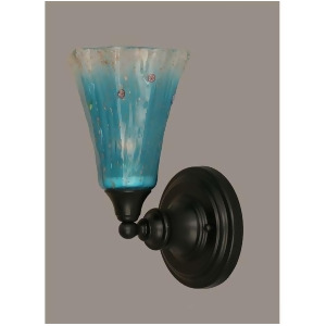 Toltec Lighting Wall Sconce 5.5' Fluted Teal Crystal Glass 40-Mb-725 - All