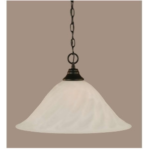 Toltec Lighting 'Chain Hung Pendant White Alabaster Swirl Glass' 10-Mb-5781 - All