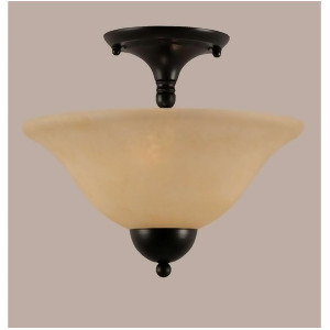 Toltec Lighting Semi-Flush 2 Bulbs 12' Amber Marble Glass 120-Mb-523 - All