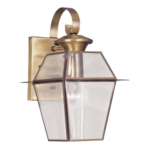 Livex Lighting Westover Outdoor Wall Lantern in Antique Brass 2181-01 - All