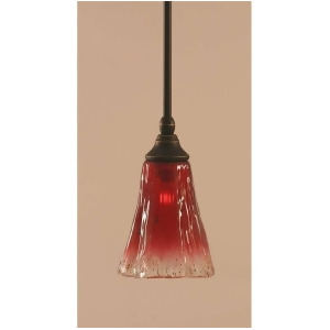 Toltec Lighting Stem Mini Pendant Fluted Raspberry Crystal Glass 23-Dg-726 - All