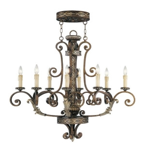 Livex Lighting Seville Oval Chandelier Palacial Bronze Gilded Accents 8538-64 - All