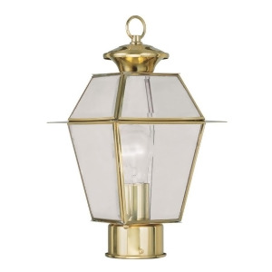 Livex Lighting Westover Outdoor Post Head in Polished Brass 2182-02 - All