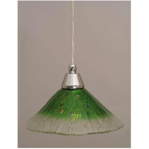 Toltec Lighting Cord Mini Pendant 10' Kiwi Green Crystal Glass 22-Ch-437 - All
