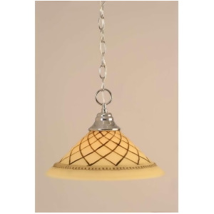 Toltec Lighting Chain Hung Pendant 12' Chocolate Icing Glass 10-Ch-7182 - All